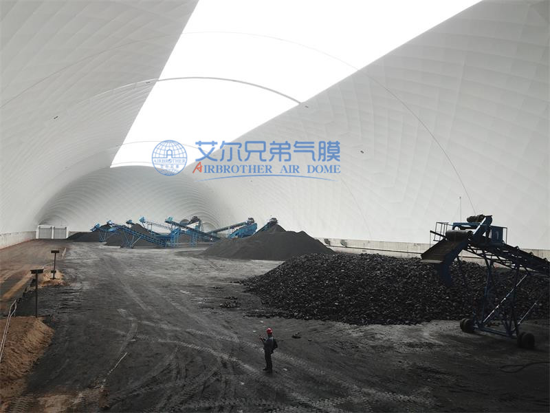 全封閉氣膜煤棚照亮煤炭?jī)?chǔ)存新篇章